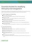 Essential checklist for simplifying third-party risk management